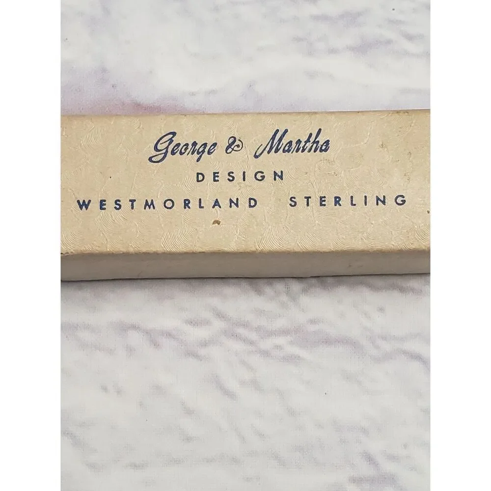 Vintage GEORGE & MARTHA WESTMORLAND Signed Sterling Silver Spoon Brooch Boxed